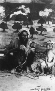 Monkey juggler, India, 20th century. Artist: Unknown