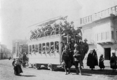 Soldiers from the East Surrey regiment in Kazimain, en route for Baghdad, Iraq, 1917-1919. Artist: Unknown