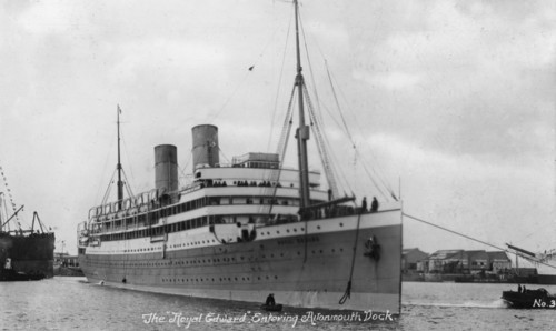 The 'Royal Edward' entering Avonmouth dock, 20th century. Artist: Unknown