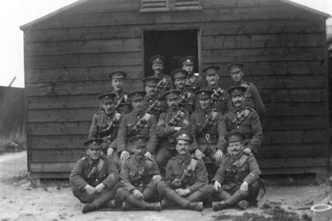 Main guard, Royal naval depot, Fleet House and Archcliffe Fort, Dover, c1916. Artist: Unknown