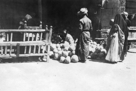Fruit stall, Baghdad, Mesopotamia, WWI, 1918. Artist: Unknown