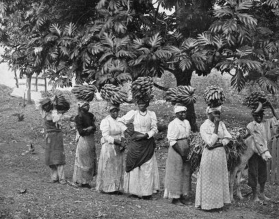 Banana carriers, Jamaica, c1905. Artist: Adolphe Duperly & Son
