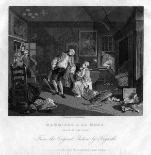 'Death of the Earl', plate V of 'Marriage a la mode', 1833. Artist: TE Nicholson