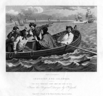 'The idle 'prentice turn'd away and sent to sea', plate V of 'Industry and Idleness', 1833.Artist: Henry Adlard