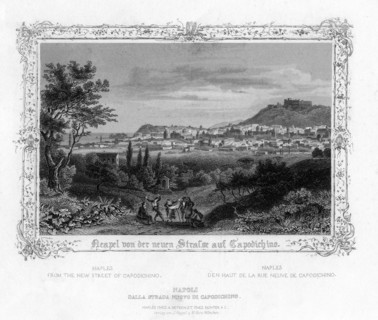 Naples from the New Street of Capodichino, Italy, 19th century. Artist: J Poppel