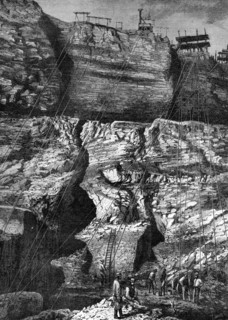 Diamond mine, South Africa, 19th century.Artist: St de Dree