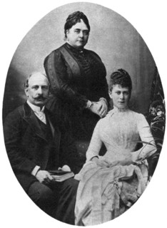 Queen Mary and her parents, the Duke and Duchess of Teck, c1890-1900, (1935). Artist: Unknown