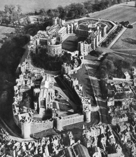 Aerial view of Windsor Castle, with St George's Chapel in the foreground, 1935. Artist: Unknown
