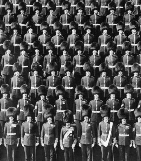 The King and his guards, 1935. Artist: Unknown
