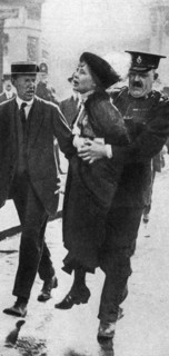 Mrs Pankhurst, arrested outside Buckingham Palace, London, 1914, (1935). Artist: Unknown