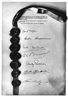The Locarno Treaty sealed and signed in London, 1st December 1925, (1935). Artist: Unknown