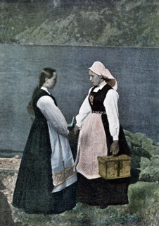 Postwoman, Sognafjorden, Norway, c1890. Artist: L Boulanger