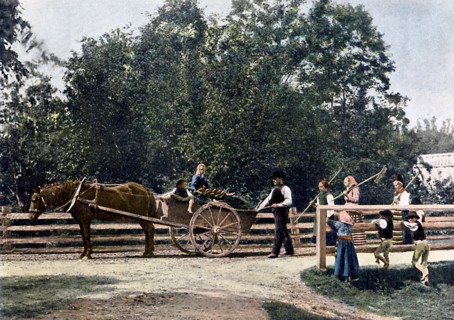 Peasants at the end of the harvest, Sweden, c1890. Artist: L Boulanger