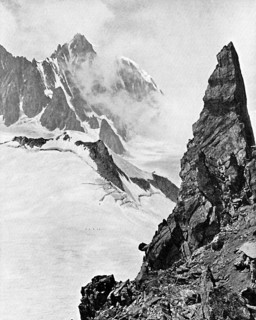 Mont Maudit as seen from the Aiguille Marbrees, the Alps, early 20th century. Artist: Unknown