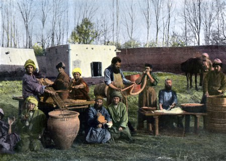 Gut-dressing works, Bukhara, Uzbekistan, c1890. Artist: Unknown