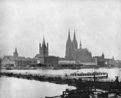 The Rhine at Cologne, Germany, 1893.Artist: John L Stoddard