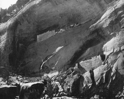 Cliff Dwellings, Mancos Canyon, Arizona, USA, 1893.Artist: John L Stoddard