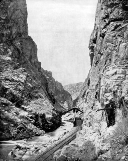 Royal Gorge, Colorado, USA, 1893.Artist: John L Stoddard