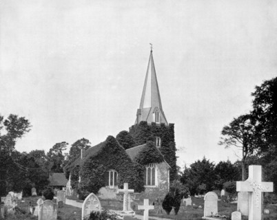 'Churchyard of Stoke-Pogis, England', 1893.Artist: John L Stoddard