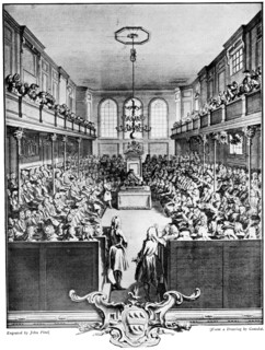 The House of Commons, 1742, (c1920). Artist: John Pine