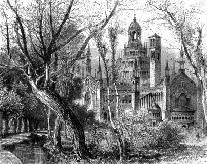 Certosa di Pavia or Charterhouse of Pavia, Lombardy, Italy, 19th century. Artist: Unknown