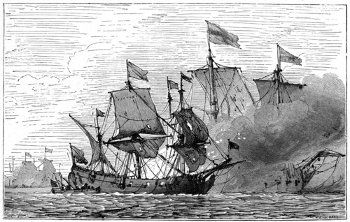 A French brûlot (fire ship), 18th century, (1898). Artist: Unknown