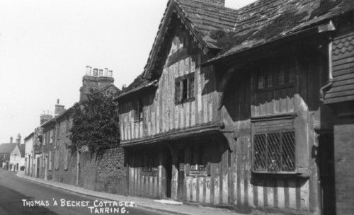 Thomas Becket cottages, Tarring, Worthing, West Sussex, c1900s-c1920s. Artist: Unknown