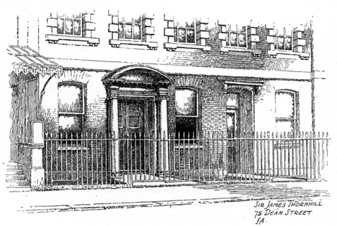 Sir James Thornhill's house, 75 Dean Street, London, 1912. Artist: Frederick Adcock