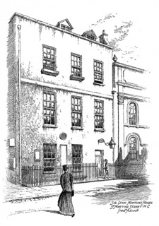 Sir Isaac Newton's House, St Martins Street, London, 1912.  Artist: Frederick Adcock