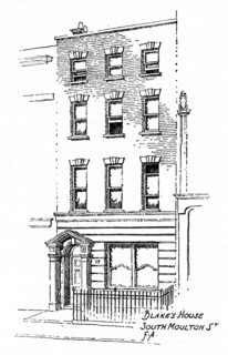 William Blake's house, 17 South Molton Street, London, 1912.Artist: Frederick Adcock