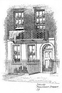 Percy Bysshe Shelley's house, Marchmont Street, Bloomsbury, London, 1912. Artist: Frederick Adcock