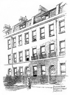 Dickens' house, 48 Doughty Street, London, 1912.Artist: Frederick Adcock