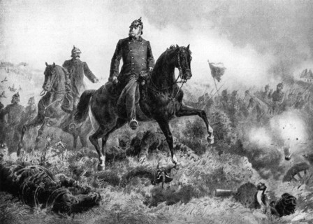 Wilhelm I at the Battle of Sadowa, 3 July 1866, (c1920). Artist: Unknown