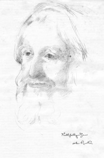John Ruskin, late 19th century. Artist: Ethel Webling