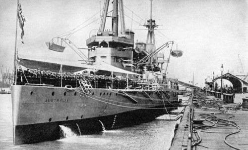 HMAS Australia, Indefatigable class battlecruiser, June 1913 (1936). Artist: Unknown