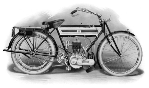 An early Triumph motorcycle, 1911-1912. Artist: Unknown