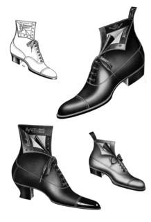 Boot illustrations, 1908-1909. Artist: Unknown