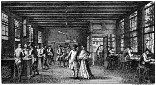 John Enschede's type foundry, 1768 (1908-1909).Artist: Cornelius van Noorde