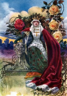 'A Queen of Roses', 1908-1909.Artist: JH Valda