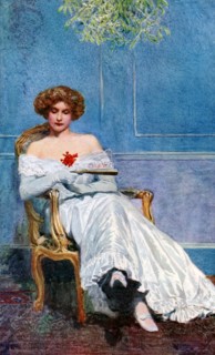 'Under the Mistletoe', 1908-1909.Artist: Edward Charles Clifford