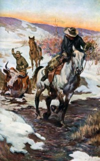 'Winter Work for the Cowboys', 1906 (1908-1909). Artist: Unknown