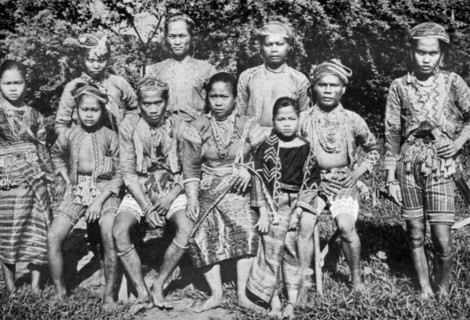 Philippine islanders in fete-day costume, 1926. Artist: Unknown