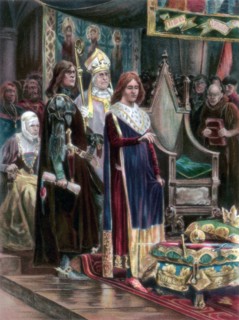The investiture of Edward III with the Pallium, Westminster, Candlemas Day, 1327, (1902). Artist: Unknown