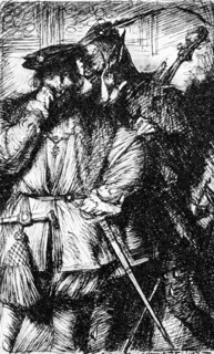 'Mephistopheles and Faust', 1923.Artist: Edmund Joseph Sullivan