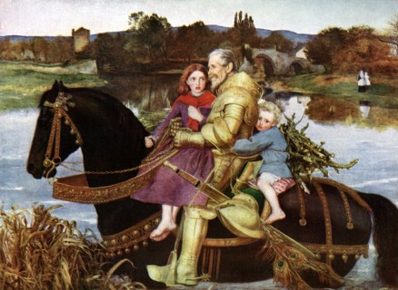'Sir Isumbras at the Ford', c19th century (1923).Artist: John Everett Millais