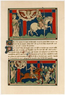 Two of the Horsemen of the Apocalypse, early 14th century. Artist: Unknown