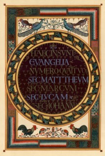 Names of the four Evangelists, c800 AD. Artist: Unknown