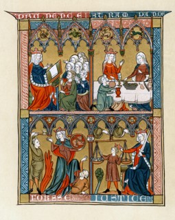 Prudence, Temperance, Fortitude and Justice, 1290-1300. Artist: Unknown