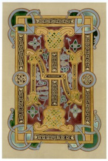 Illuminated initials 'I' and 'N', 9th century. Artist: Unknown