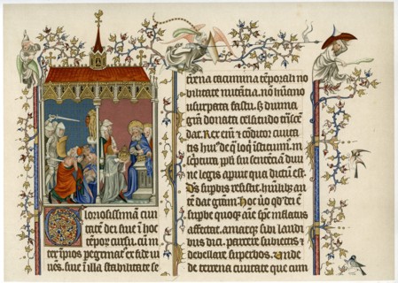 Two bible scenes, late 14th century. Artist: Unknown